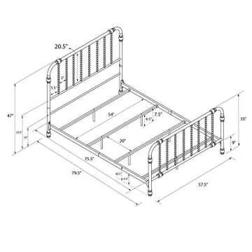 Little Seeds Wren Metal Bed Frame for Kids' Room