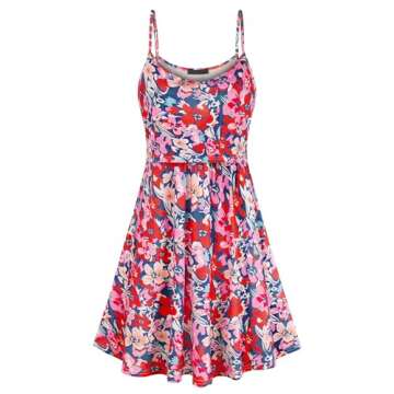 Qnursma Nursing Tank Dress for Breastfeeding, Sleeveless Summer Maternity Dresses Summer Casual Pink Floral
