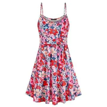 Qnursma Nursing Tank Dress for Breastfeeding, Sleeveless Summer Maternity Dresses Summer Casual Pink Floral