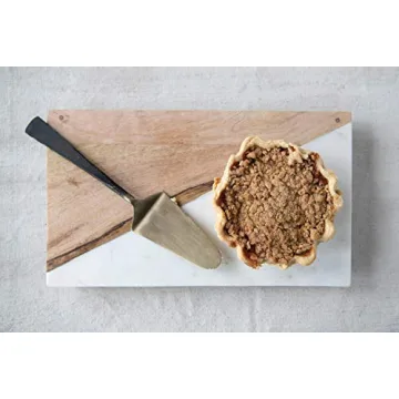 Creative Co-Op Mango Wood Marble Serving Tray for Elegant Hosting