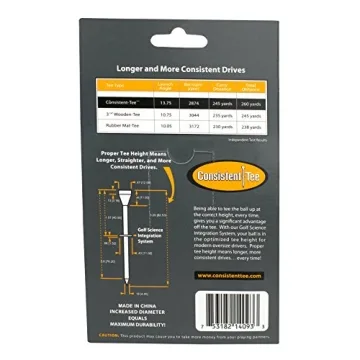 ProActive Sports Consistent Golf Tees - 10 Pack Biodegradable & Durable