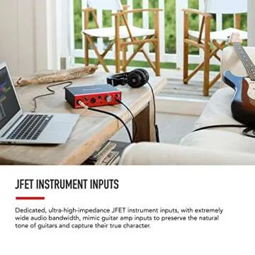 Focusrite Clarett+ 2Pre USB-C Bus-Powered Audio Interface for Music Production, with Two Professional Quality Pre-Amps and Powerful and Transparent Headphone Outputs/Instrument Inputs