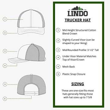LINDO Trucker Hat - GO Outdoors (Gray/White)