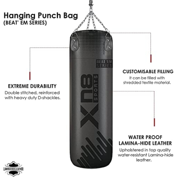 XN8 Punching Bag Set with Gloves for Kickboxing Training