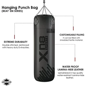 XN8 Punching Bag Set with Gloves for Kickboxing Training
