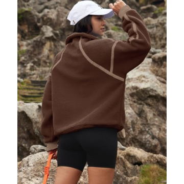 LAMISSCHE Women's Fleece Half Zip Pullover Hoodie