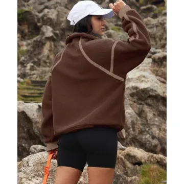 LAMISSCHE Women's Fleece Half Zip Pullover Hoodie