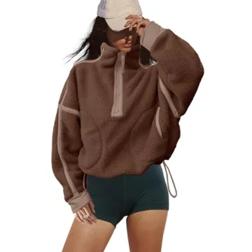 LAMISSCHE Women's Fleece Half Zip Pullover Hoodie