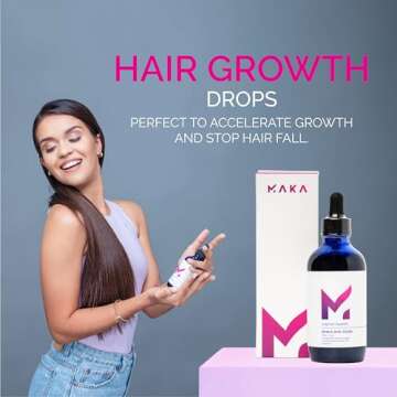 Maka Capillary Health Hair Growth Drops for Women and Men, Anti Hair Loss and Hair Regrowth Treatment with 1.5% Minoxidil and other Natural Ingredients - 4 Oz