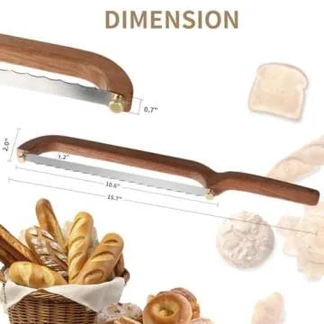 Uprichya Sourdough Bread Slicer for Homemade Bread, Bow Bread Knife for Sourdough, Bread Saw for Eve...