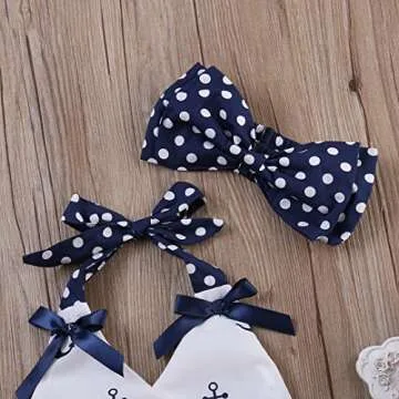 Infant Baby Girls Clothes Anchor Tops+Polka Dot Briefs