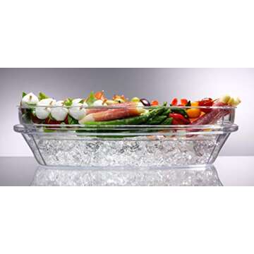 Prodyne SB-5 Flip-Lid Appetizers On Ice Serving Dish 15 Inch