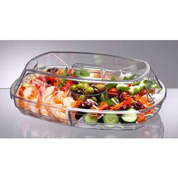 Prodyne SB-5 Flip-Lid Appetizers On Ice Serving Dish 15 Inch