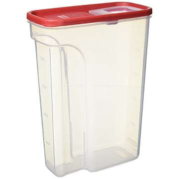 Rubbermaid Flip Top Cereal Keeper, Modular Food Storage Container, 3 Pack, (2) 22-Cup (1) 18-Cup
