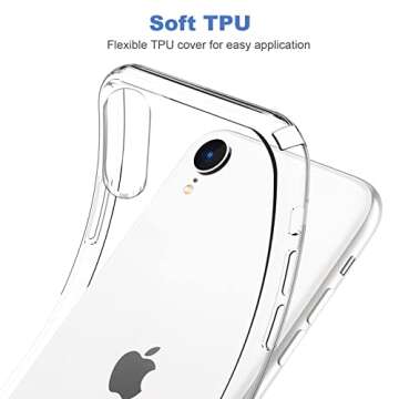 JJGoo iPhone XR Case Clear Soft Transparent Shockproof Cover