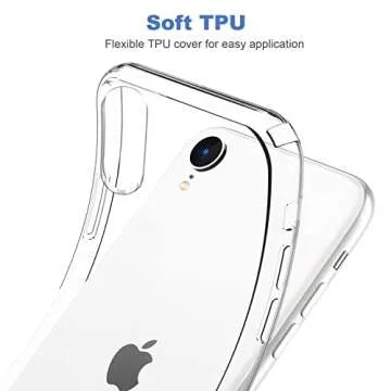 JJGoo iPhone XR Case Clear Soft Transparent Shockproof Cover