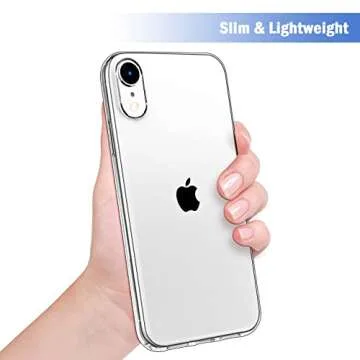 JJGoo iPhone XR Case Clear Soft Transparent Shockproof Cover