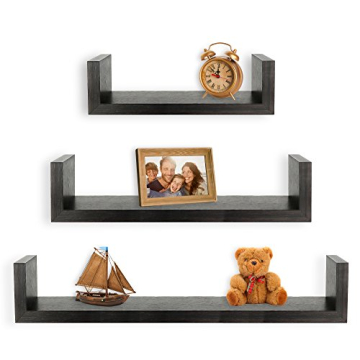 Greenco Set of 3 Floating Shelves for Stylish Home Decor