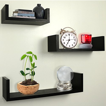 Greenco Set of 3 Floating Shelves for Stylish Home Decor
