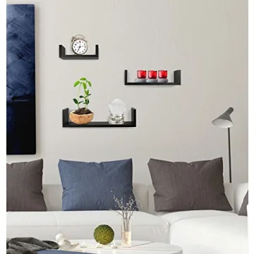 Greenco Set of 3 Floating Shelves for Stylish Home Decor