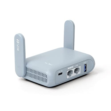 GL.iNet Beryl AX Portable Travel Router - Wi-Fi 6, Gigabit, OpenVPN, Pocket-Sized