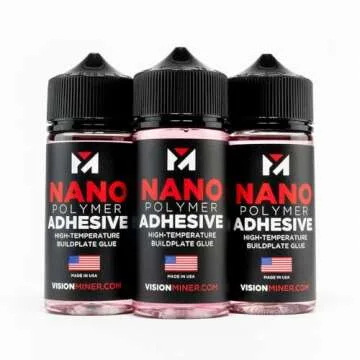 Nano Polymer Adhesive (120ml) - Ultimate 3D Printing Bed & Build Plate Adhesion - No Mess, Non-Toxic, Works for PLA, ABS, PEI, PEEK, Nylon, PC and More. Easy Application, Easy to Clean!