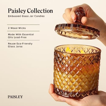 Large Wood Wick Jasmine Magnolia Candle - Eco-Friendly Gift