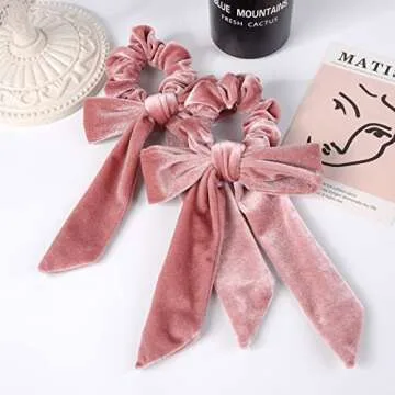 Chic Velvet Bow Scrunchies - Ideal Hair Accessories for All