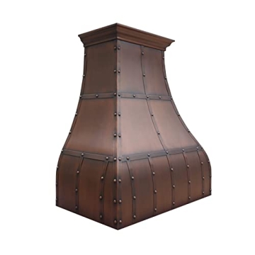 SINDA Stylish Copper Oven Hood Cover - High CFM Insert