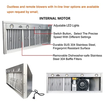 SINDA Stylish Copper Oven Hood Cover - High CFM Insert