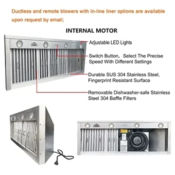 SINDA Stylish Copper Oven Hood Cover - High CFM Insert