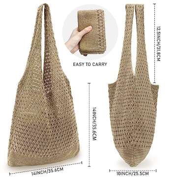 Hatisan Crochet Bags for Women – Stylish Summer Beach Tote Bag Aesthetic