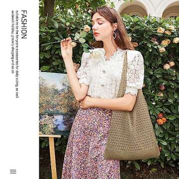 Hatisan Crochet Beach Tote Bags for Women - Trendy & Durable