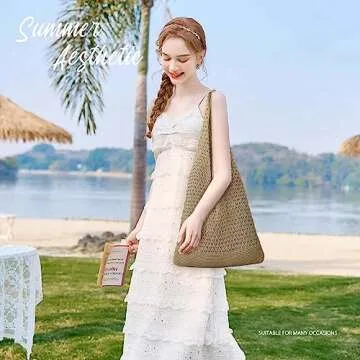 Hatisan Crochet Beach Tote Bags for Women - Trendy & Durable