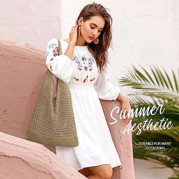 Hatisan Crochet Beach Tote Bags for Women - Trendy & Durable