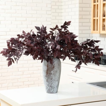Lyrow Artificial Cimicifuga Plant Leaf Spray Fall Decor