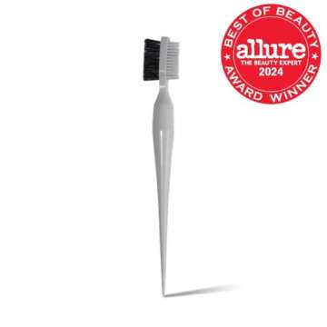 Baby Tress Hair Brush 3-in-1 Edge Styler for Styling and Taming Flyaways and Brows. Ash Grey