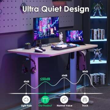STARY Electric Standing Desk Adjustable Height Sit Stand Home Office Desk with Splice Board