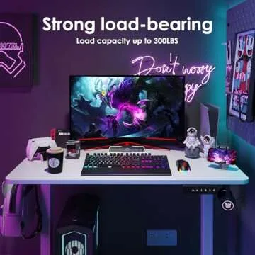 STARY Electric Standing Desk Adjustable Height Sit Stand Home Office Desk with Splice Board