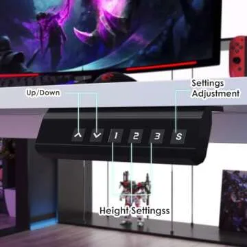 STARY Electric Standing Desk Adjustable Height Sit Stand Home Office Desk with Splice Board