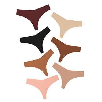 DEANGELMON Seamless Thongs for Women - Comfortable No Show Underwear Multiple Pack