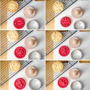 StarPack Christmas Cookie Stamps Set – 6 Designs & Cutter
