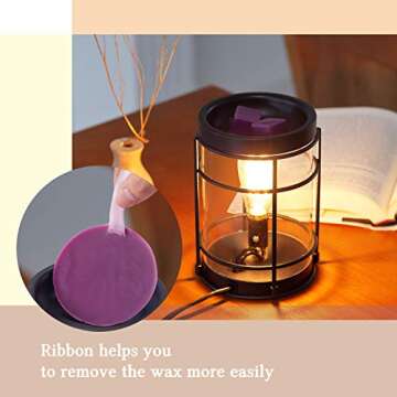 SOLIGT+Cocopin Edison Style Metal Candle Warmer for Wax Cubes Freshener Wax Melter, with 2 Pack Scented Wax