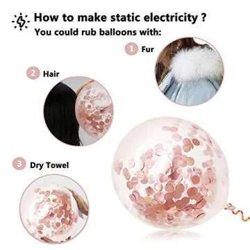 Rose Gold Confetti Balloons Set for Special Celebrations