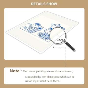 foefvpeft Cute Kitchen Canvas Wall Art, 2 Piece 16x24in Hand Drawn Vintage Blue Coffee Breakfast Posters, Wine Croissant Waffles Coffee Prints for Kitchen Dining Room Wall Decor Unframed