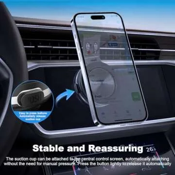 Explore the Efficiency of the ploreatu Electric Vacuum Magnetic Car Phone Mount