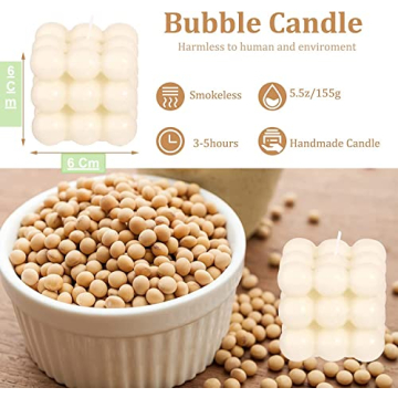 Elegant Bubble Candle Soy Wax for Home and Gifts