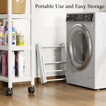 STARLATTA 3-Tier Drying Rack - Foldable & Antirust