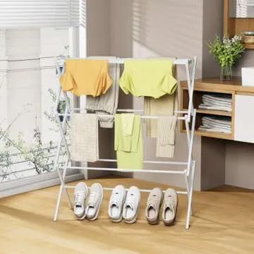 STARLATTA 3-Tier Drying Rack - Foldable & Antirust