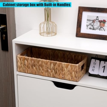 Natural Water Hyacinth Toilet Tank Basket for Eco-Friendly Storage